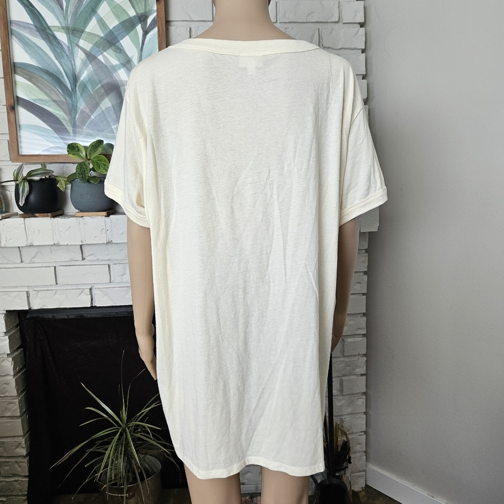 Lularoe shirt plus size 3XL cream yellow pumpkin print tunic top short sleeves - Picture 7 of 13